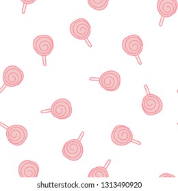 Seamless pattern with candy. Kawaii. Vector
