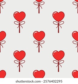 Seamless pattern candy love. Repeating pattern with sweet hearts. Seamless pattern for Valentine's Day