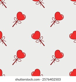 Seamless pattern candy love. Repeating pattern with sweet hearts. Seamless pattern for Valentine's Day