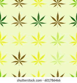 seamless pattern with cannabis leaves for your design