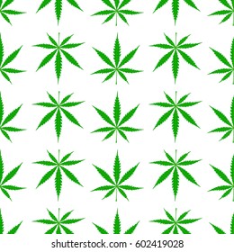 seamless pattern with cannabis leaves for your design
