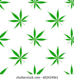 seamless pattern with cannabis leaves for your design