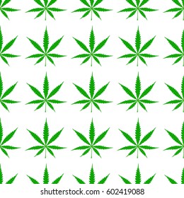 seamless pattern with cannabis leaves for your design