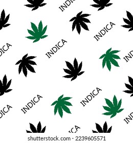 Seamless pattern cannabis for  package  tea .