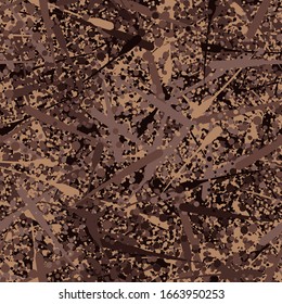 Seamless pattern. Canvas stained with blots and splashes. Chaotic pattern.