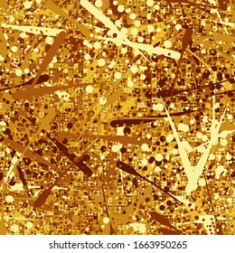 Seamless pattern. Canvas stained with blots and splashes. Chaotic pattern.