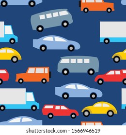 seamless pattern car for fabric use and background