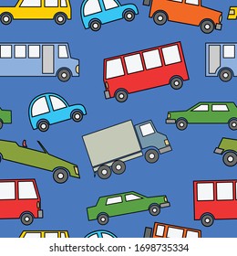 seamless pattern car for fabric use and background