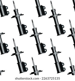 Seamless pattern of a car shock absorbers