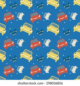 Seamless pattern, car theme, vector illustration