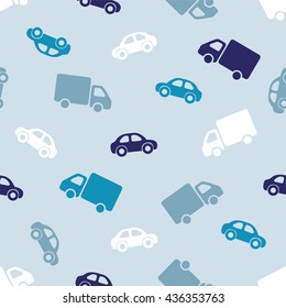 Seamless Pattern - Car, Truck