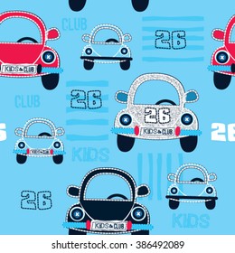 seamless pattern with car vector illustration