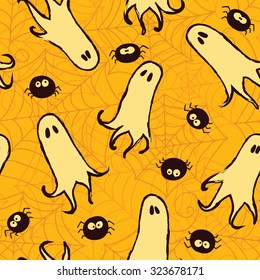 Seamless pattern for card, invitation, paper, scrapbook, wrapping, backdrop,texture. Halloween background Vector illustration eps 10