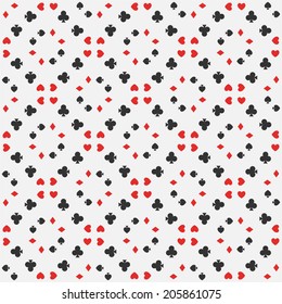 Seamless Pattern Of Card Suits 