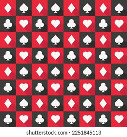 Seamless pattern with card symbols vector art