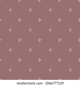 Cardamomo de patrón sin foco sobre fondo rosa oscuro. Ornamento de bosquejo de planta. Plantilla de textura geométrica para tela. Diseñar ilustración vectorial.