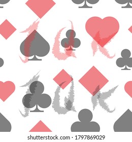 Seamless pattern cards object art