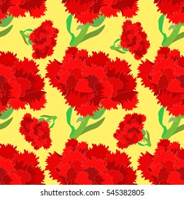seamless pattern Carnation Defender the Fatherland Day  vector illustration