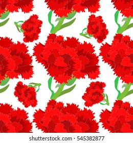 seamless pattern Carnation Defender of the Fatherland Day  vector illustration