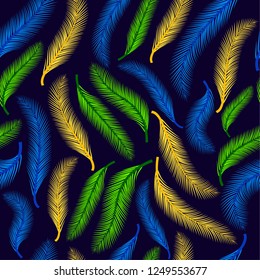 Seamless pattern. Carnival background on the dark blue.