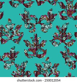 Seamless pattern with carnival mask