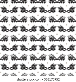 Seamless pattern with carnival mask 