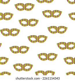 Seamless pattern Carnival mask Mardi Gras vector illustration