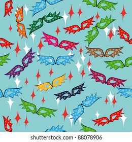 seamless pattern with carnival masks. Illustration