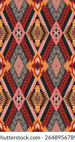 Seamless pattern for carpet pattern, Aztec tribal fabric pattern