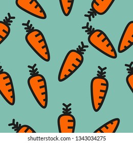 seamless pattern Carrot. Carrot pattern background. for display wallpaper, fabric, textile, cloth design, hand drawn