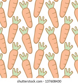 Seamless pattern of carrot cartoon, Vector illustration