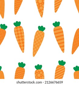 Seamless pattern Carrot ornament vector illustration