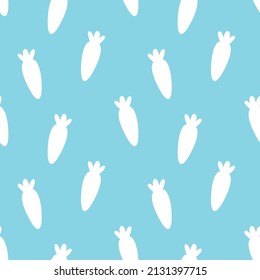 Seamless pattern Carrot silhouette vector illustration