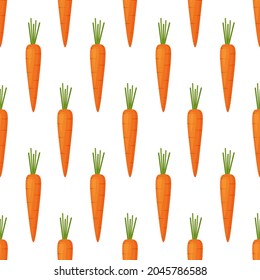 Seamless pattern with carrots. Carrot background, vector illustration