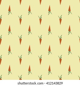 Seamless pattern with carrots. Cartoon illustration. vector