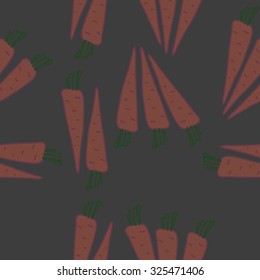 Seamless    pattern  of  carrots,  spots, hole. Hand drawn.