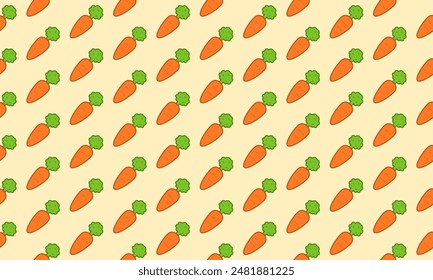 Patrón sin costuras con zanahorias. Ilustración vectorial. Fondo vegetal.