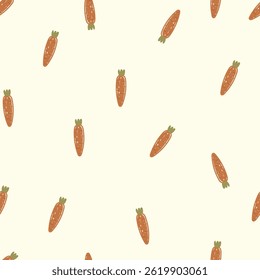 Seamless pattern with carrots. Vector illustration