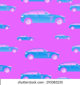 seamless pattern with cars for illustrations and textiles