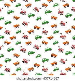 Seamless pattern of cars. Vector illustration.