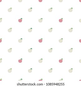 Seamless pattern with cartoon apples. Good for surface design, textile, fabric, wrapping paper, pattern fills, backgrounds and wallpapers. Vector illustration. 