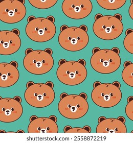 seamless pattern cartoon bear. cute animal wallpaper for fabric print, gift wrap paper