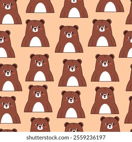 seamless pattern cartoon bear. cute wallpaper for fabric print, gift wrap paper