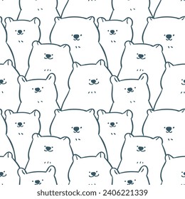 Diseño del doodle del oso del oso de la caricatura
