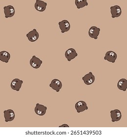Sem emenda padrão de desenho animado urso dormindo bonito animal papel de parede ilustração para papel de embrulho de presente
