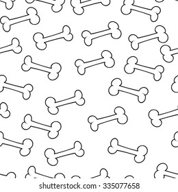 Seamless Pattern Cartoon Bones Stock Vector (Royalty Free) 335077658 ...