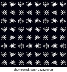 Seamless pattern with cartoon bugs. Vector illustratin