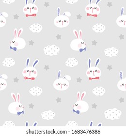 Diseño de estrella, nube y caricatura en fondo gris claro