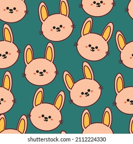 seamless pattern cartoon bunny. for kids wallpaper, fabric print, gift wrapping paper