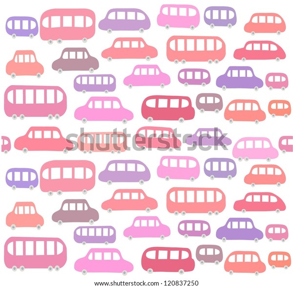 Seamless pattern with cartoon\
cars